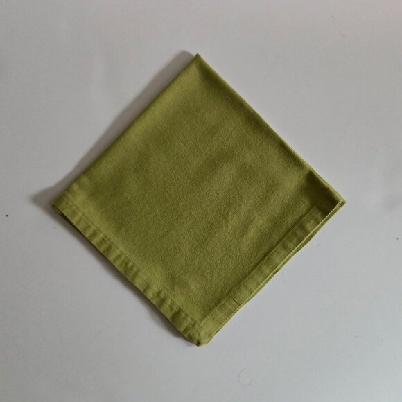 Green Cotton Table Napkins Set of 6 - Picture 5 of 5
